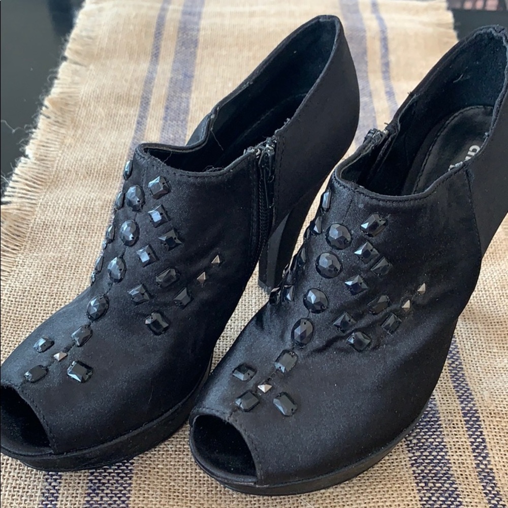 Black studded heels